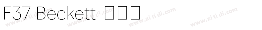 F37 Beckett字体转换 F37 Beckett字体转换